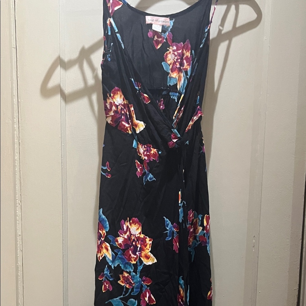 Floral Black Dress